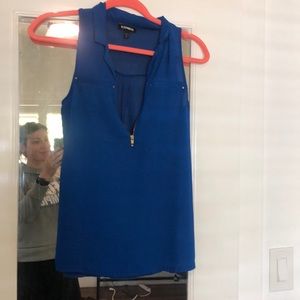 Blue top with gold embellishments